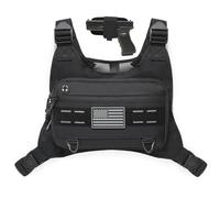 Sports Chest Pack for Men Front Chest Bag Fits Most Pistols Chest Pouch Harness for Running, Hiking, Workouts