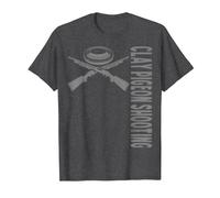 Sports Clay Pigeon Shooting T-Shirt, Men, Dark Heather Grey, XX-Large