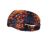 Sports Colorful Music Notes Print Sweatband Headbands for Men & Women – Breathable, Stretchy Gym Exercise Running Headband