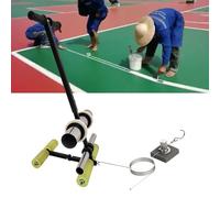 Sports Counrt Floor Tape Applicator Hand Walk-Behind Tape Dispenser Floor Marking Tool w/Drawing Circle Kit,Wall Floor Painting Sealing Tape Tool