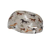 Sports Cute Horse Sweatband, Elastic Non-Slip Sports Headband, Fitness Headband, Unisex Sweatband, Suitable For Running, Cycling, Yoga, Tennis