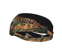 Sports Decorative Sweatband AEKGOHP African Leopard on Rock Printed - Stretchable, Breathable, Soft, and Sweat Wicking Headband for Men and Women