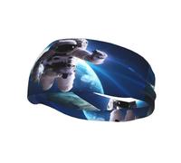 Sports Decorative Sweatband AEKGOHP Astronaut Printed - Stretchable, Breathable, Soft, and Sweat Wicking Headband for Men and Women