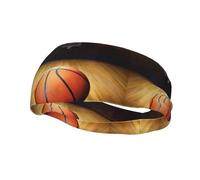 Sports Decorative Sweatband AEKGOHP Basketball Arena Printed - Stretchable, Breathable, Soft, and Sweat Wicking Headband for Men and Women