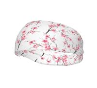 Sports Decorative Sweatband AEKGOHP Beautiful Cherry Blossoms Printed - Stretchable, Breathable, Soft, and Sweat Wicking Headband for Men and Women