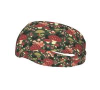 Sports Decorative Sweatband AEKGOHP Bright Mushrooms Art Printed - Stretchable, Breathable, Soft, and Sweat Wicking Headband for Men and Women
