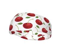 Sports Decorative Sweatband AEKGOHP Cherry fruit Printed - Stretchable, Breathable, Soft, and Sweat Wicking Headband for Men and Women