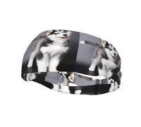 Sports Decorative Sweatband AEKGOHP Cute Husky Dog Printed - Stretchable, Breathable, Soft, and Sweat Wicking Headband for Men and Women
