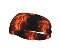Sports Decorative Sweatband AEKGOHP Fire Nude Woman Flame Printed - Stretchable, Breathable, Soft, and Sweat Wicking Headband for Men and Women