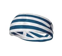 Sports Decorative Sweatband AEKGOHP greek flag Printed - Stretchable, Breathable, Soft, and Sweat Wicking Headband for Men and Women
