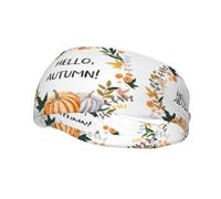 Sports Decorative Sweatband AEKGOHP Hello Autumn Printed - Stretchable, Breathable, Soft, and Sweat Wicking Headband for Men and Women