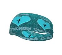 Sports Decorative Sweatband AEKGOHP I Love Gymnastics Printed - Stretchable, Breathable, Soft, and Sweat Wicking Headband for Men and Women