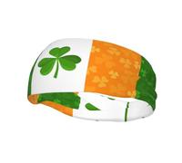 Sports Decorative Sweatband AEKGOHP irish flag Printed - Stretchable, Breathable, Soft, and Sweat Wicking Headband for Men and Women