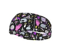Sports Decorative Sweatband AEKGOHP Magic Witch Witchcraft Bohemian Drawing Printed - Stretchable, Breathable, Soft, and Sweat Wicking Headband for Men and Women