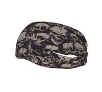Sports Decorative Sweatband AEKGOHP Many Skulls Get Together Printed - Stretchable, Breathable, Soft, and Sweat Wicking Headband for Men and Women
