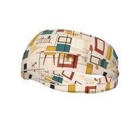 Sports Decorative Sweatband AEKGOHP Mid Century Modern Printed - Stretchable, Breathable, Soft, and Sweat Wicking Headband for Men and Women