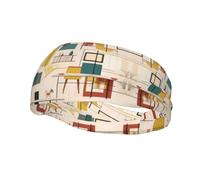 Sports Decorative Sweatband AEKGOHP Mid Century Modern Printed - Stretchable, Breathable, Soft, and Sweat Wicking Headband for Men and Women