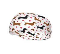 Sports Decorative Sweatband AEKGOHP Romantic Dachshunds Printed - Stretchable, Breathable, Soft, and Sweat Wicking Headband for Men and Women