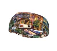 Sports Decorative Sweatband AEKGOHP san francisco Printed - Stretchable, Breathable, Soft, and Sweat Wicking Headband for Men and Women