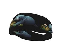 Sports Decorative Sweatband BCLDBMD Baby walrus next to coral Picture - Stretchable, Breathable, Soft, and Sweat Wicking Headband for Men and Women