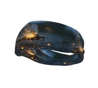 Sports Decorative Sweatband BCLDBMD Beautiful fireflies Picture - Stretchable, Breathable, Soft, and Sweat Wicking Headband for Men and Women