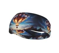 Sports Decorative Sweatband BCLDBMD Diamonds on hot air balloons Picture - Stretchable, Breathable, Soft, and Sweat Wicking Headband for Men and Women