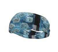 Sports Decorative Sweatband BCLDBMD Dice in ice Picture - Stretchable, Breathable, Soft, and Sweat Wicking Headband for Men and Women