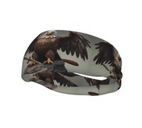 Sports Decorative Sweatband BCLDBMD Eagle Guarding the Sword Picture - Stretchable, Breathable, Soft, and Sweat Wicking Headband for Men and Women