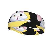 Sports Decorative Sweatband BCLDBMD The little white rabbit on the sticky note Picture - Stretchable, Breathable, Soft, and Sweat Wicking Headband for Men and Women