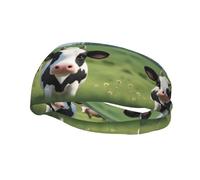 Sports Decorative Sweatband BROLEO Cute little cow Picture - Stretchable, Breathable, Soft, and Sweat Wicking Headband for Men and Women