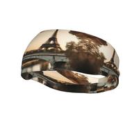 Sports Decorative Sweatband BROLEO French Paris Tour Eiffel Tower Picture - Stretchable, Breathable, Soft, and Sweat Wicking Headband for Men and Women