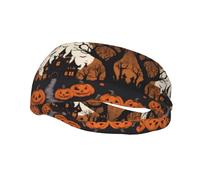 Sports Decorative Sweatband BROLEO Gothic Happy Halloween Picture - Stretchable, Breathable, Soft, and Sweat Wicking Headband for Men and Women