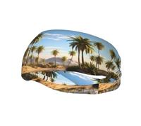 Sports Decorative Sweatband BROLEO Group of palm trees Picture - Stretchable, Breathable, Soft, and Sweat Wicking Headband for Men and Women