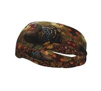 Sports Decorative Sweatband BROLEO harvest turkey Picture - Stretchable, Breathable, Soft, and Sweat Wicking Headband for Men and Women