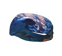 Sports Decorative Sweatband BROLEO Sea Animals Stingrays Picture - Stretchable, Breathable, Soft, and Sweat Wicking Headband for Men and Women