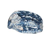 Sports Decorative Sweatband BROLEO snow white tiger Picture - Stretchable, Breathable, Soft, and Sweat Wicking Headband for Men and Women