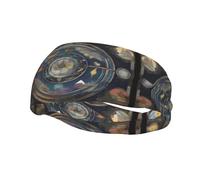 Sports Decorative Sweatband BROLEO Tarot Compass Picture - Stretchable, Breathable, Soft, and Sweat Wicking Headband for Men and Women