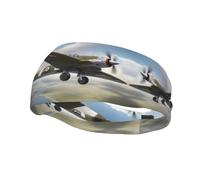 Sports Decorative Sweatband BROLEO World War 2 Aircraft Airplane Picture - Stretchable, Breathable, Soft, and Sweat Wicking Headband for Men and Women