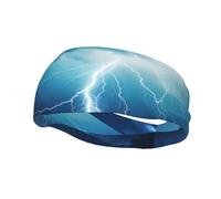 Sports Decorative Sweatband LAABBE lightning in a flash Printing - Stretchable, Breathable, Soft, and Sweat Wicking Headband for Men and Women