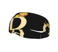 Sports Decorative Sweatband YYHHAOFA Alphabet Little Lion stamp - Stretchable, Breathable, Soft, and Sweat Wicking Headband for Men and Women