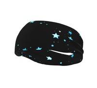 Sports Decorative Sweatband YYHHAOFA Blue Starry Sky stamp - Stretchable, Breathable, Soft, and Sweat Wicking Headband for Men and Women