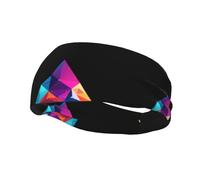 Sports Decorative Sweatband YYHHAOFA Bright Polygonal Glitter stamp - Stretchable, Breathable, Soft, and Sweat Wicking Headband for Men and Women