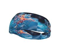 Sports Decorative Sweatband YYHHAOFA Bright Snowflakes stamp - Stretchable, Breathable, Soft, and Sweat Wicking Headband for Men and Women