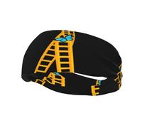 Sports Decorative Sweatband YYHHAOFA Butterfly On The Ladde stamp - Stretchable, Breathable, Soft, and Sweat Wicking Headband for Men and Women