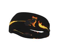 Sports Decorative Sweatband YYHHAOFA Cat'S Tail On Fire stamp - Stretchable, Breathable, Soft, and Sweat Wicking Headband for Men and Women