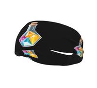Sports Decorative Sweatband YYHHAOFA Colored Diamonds In Glass Bottle stamp - Stretchable, Breathable, Soft, and Sweat Wicking Headband for Men and Women