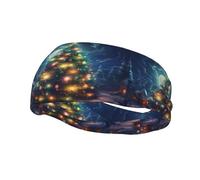 Sports Decorative Sweatband YYHHAOFA Fantasy Cartoon Christmas Tree stamp - Stretchable, Breathable, Soft, and Sweat Wicking Headband for Men and Women