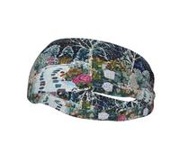 Sports Decorative Sweatband YYHHAOFA Garden Under The Snow stamp - Stretchable, Breathable, Soft, and Sweat Wicking Headband for Men and Women