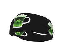 Sports Decorative Sweatband YYHHAOFA Green Clover Beer stamp - Stretchable, Breathable, Soft, and Sweat Wicking Headband for Men and Women