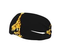 Sports Decorative Sweatband YYHHAOFA Happy Giraffe stamp - Stretchable, Breathable, Soft, and Sweat Wicking Headband for Men and Women